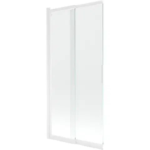 Sprchové dvere MEXEN - Fox vaňová zástena 2-krídlová posuvná 85 x 150, transparent, biela 891-085-002-20-00