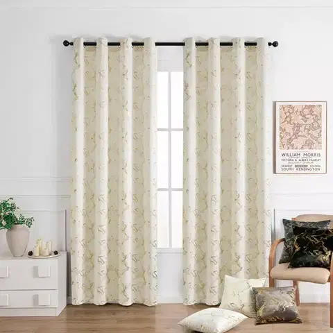 Závesy do spálne Záves na krúžkoch KLOE VET427/2/210GSM 140x250 cm  krémový