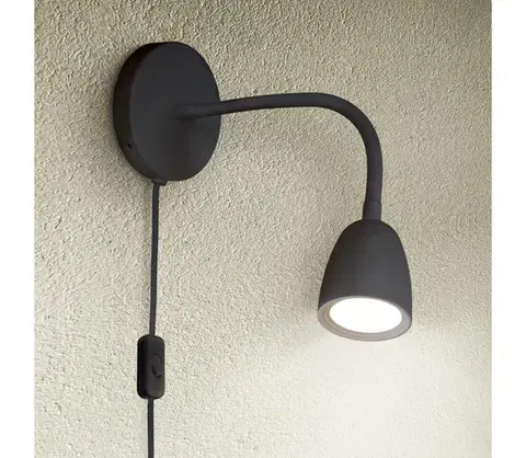 Svietidlá  WO54-B - LED Stmievateľná nástenná lampička LED/4W/230V čierna WO54-B
