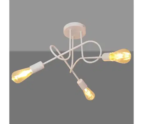 Svietidlá  Detský prisadený luster OXFORD 3xE27/15W/230V biela W-2016/3 WT/H