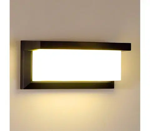 Záhradné lampy BRILAGI - Vonkajšie nástenné svietidlo BRICKY 1xE27/60W/230V čierna IP54 BRI072