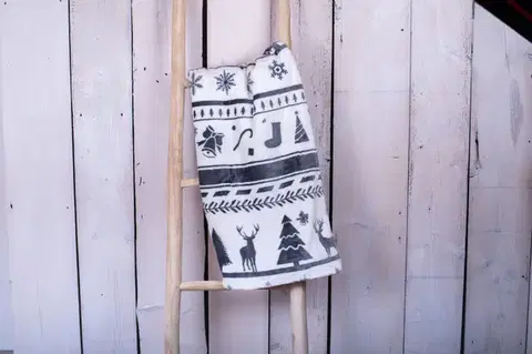 Deky Deka mikroplyš Christmas Sivé 150x200cm TiaHome