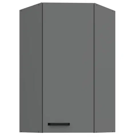 Kuchynské skrinky visiace Skrinka do kuchyne Nessa antracit 60x60 GN-108 1F (45°)