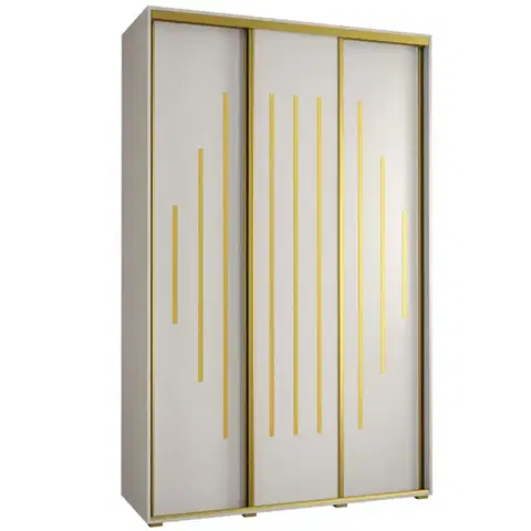 Šatníkové skrine Skriňa 45 Canaris 12 180 biela/gold