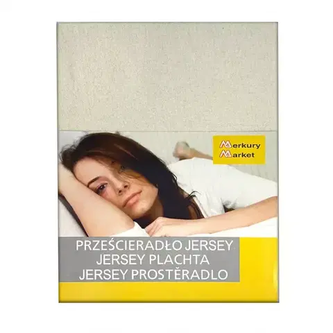 Bytový textil Prestieradlo jersey s gumičkou 90x200 béžová 2