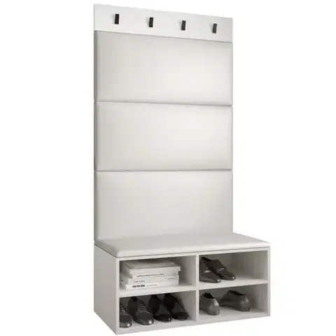 Spálňové šatníkové skrine Predsieňový nábytok Miro biela panel biela eco