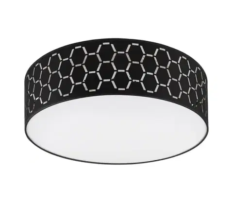 Svietidlá  Stropné svietidlo ULLE 2xE27/15W/230V pr. 45 cm čierne LM-2.325/CZARNY/ZŁOTY