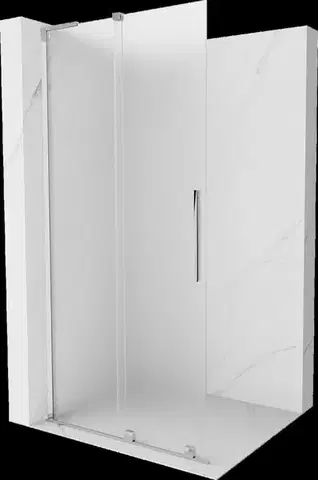 Sprchové dvere MEXEN/S - Velar L Sprchová zástena posuvná Walk-in 120 x 200, dekor 8 mm, chróm 871-120-003-33-01