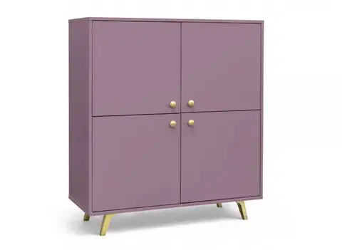 Komody ArtStol Komoda SIENA 4D | fialová