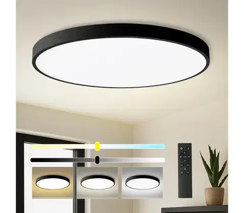 Svietidlá BRILAGI - LED stmievateľné svietidlo POOL SMART LED/180W/230V, priemer 120 cm, Wi-Fi Tuya, čierne + diaľkový ovládač BRI436