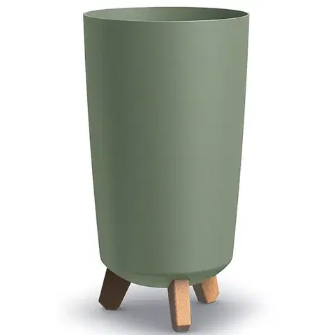 Kvetináče a truhlíky NABBI DGTL200 plastový kvetináč na nožičkách 19,5 cm zelená