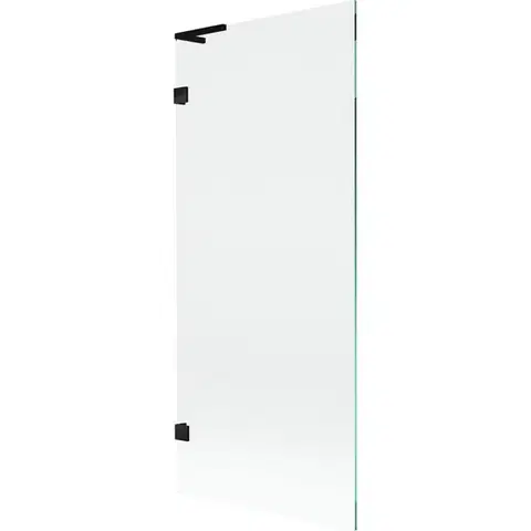 Sprchové dvere MEXEN/S - Lunar L vaňová zástena FIX 80 x 150, transparent, čierna 897L-080-000-70-00