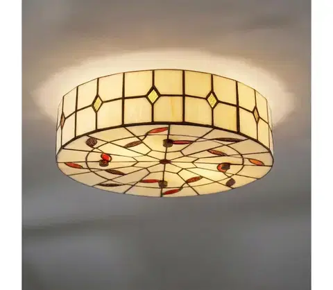 Svietidlá BRILAGI - Tiffany vitražové stropné svietidlo FOLIA 2xE27/60W/230V priemer 40 cm BRC-B015A