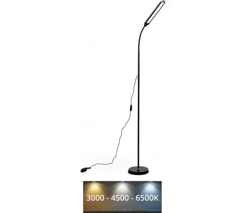 Lampy  LED Stmievateľná stojacia lampa SIGNUS LED/10W/230V 3000/4500/6500K čierna PFL22B