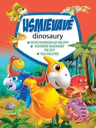 Nalepovačky, vystrihovačky, skladačky Usmievavé dinosaury