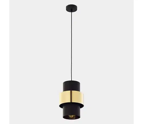 Svietidlá  Luster na lanku CALISTO 1xE27/15W/230V zlatá/čierna 4377