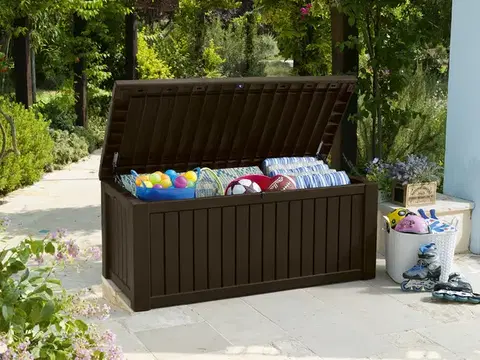 Záhradné úložné boxy Záhradný úložný box ROCKWOOD 570L Keter