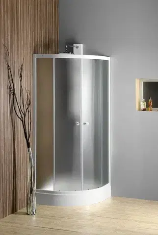Sprchové dvere AQUALINE - ARLEN štvrťkruhová sprchová zástena 900x900, sklo Brick BTR900