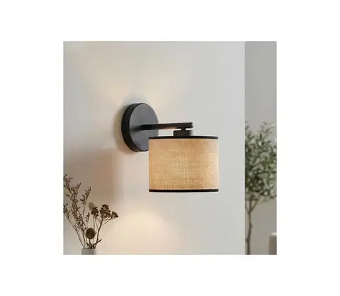 Svietidlá EMIBIG Nástenné svietidlo ECO 1xE27/15W/230V béžové/ratan 1654/K1