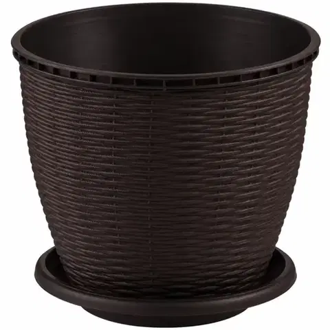 Záhrada Kvetináč rattan 16L wenge