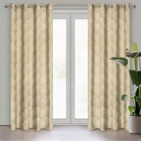 Závesy do spálne Záves PIER 140X250 na priechodkách 383402