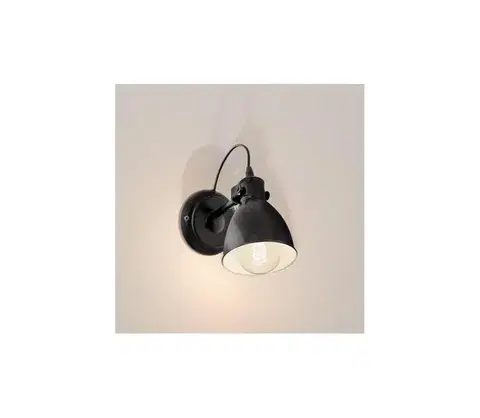 Svietidlá Eglo 55261 - Nástenné svietidlo PRIDDY 1xE27/40W/230V čierna 55261