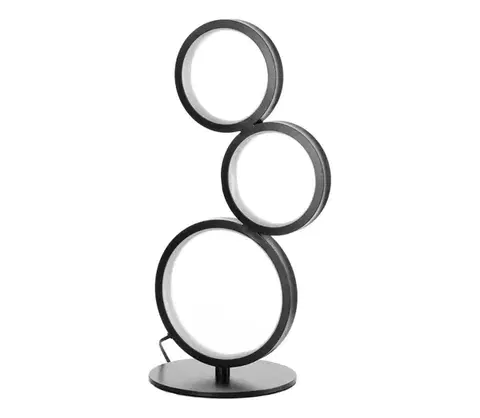 Lampy ONLI - LED stolná lampa RINGS LED/17W/230V 4000K 37 cm čierna 5045/LNF