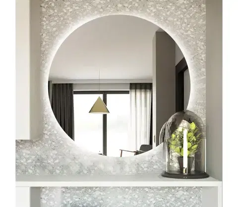 Kúpeľňové zrkadlá Baltica Design - LED kúpeľňové zrkadlo s podsvietením BRIGHT 15W/230V 6500K pr. 70 cm IP65 Bright No edges 70 cold