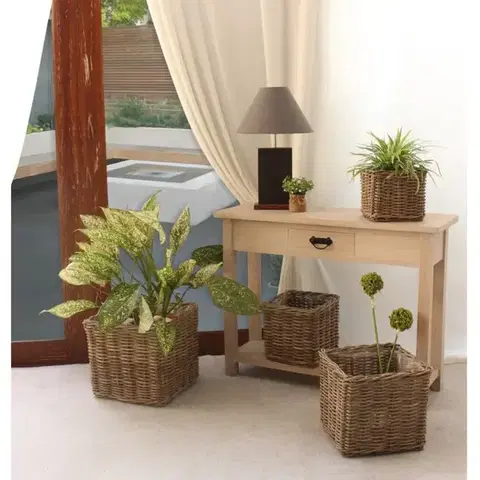 Záhrada Košík Nordic Square Ratan/Plast 30x35x35