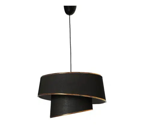 Svietidlá  Luster na lanku BARETTE 1xE27/60W/230V čierna/medená 390FLH1627