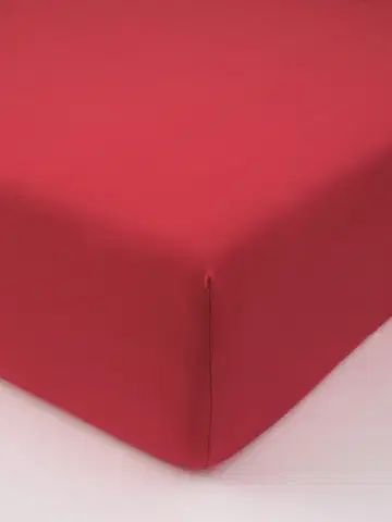 Plachty MKLozkoviny.sk Jersey prostěradlo s elastanem 90 × 200 cm – vínové