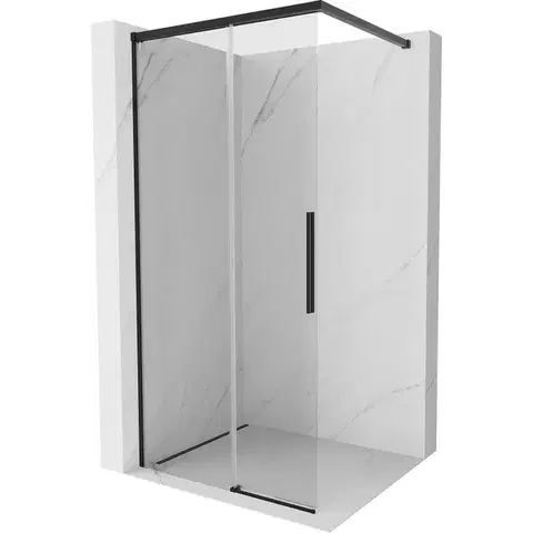 Sprchové dvere MEXEN/S - Rox Sprchová zástena WALK-IN 80 x 200, transparent 8 mm, čierna 8C2-080-003-70-00