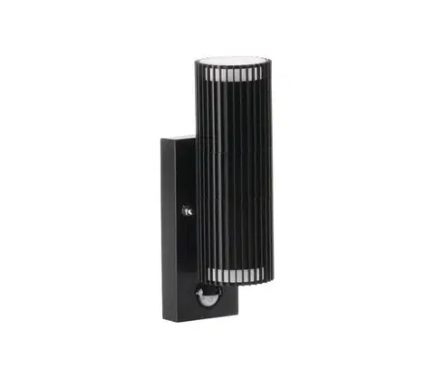Svietidlá  46203 - Vonkajšie nástenné bodové svietidlo s pohybovým senzorom RADILO 2xGU10/11W/230V IP44 čierna 46203