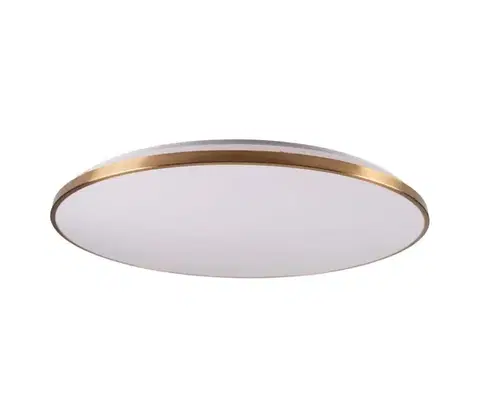 Svietidlá  Stlmiteľné LED stropné svietidlo KERN LED/100W/230V pr. 100 cm zlaté + diaľkové ovládanie 331946