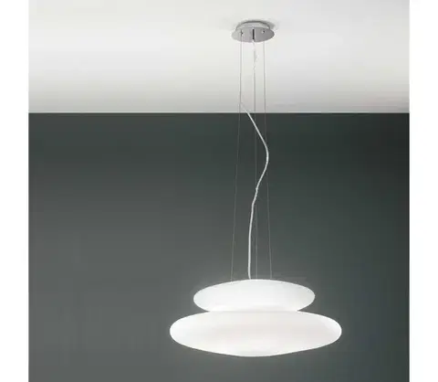 Svietidlá Ondaluce - Závesný luster PAGODA na lane 3xE27/15W/230V + 2xE27/15W, priemer 50 cm, biela SO.PAGODA/50