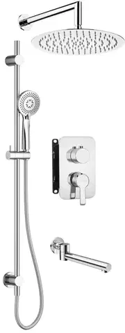 Kúpeľňové batérie DEANTE DEANTE - Arnika Sprchový set pod omietku s vaňovým výtokom BOX BXYW0QAM