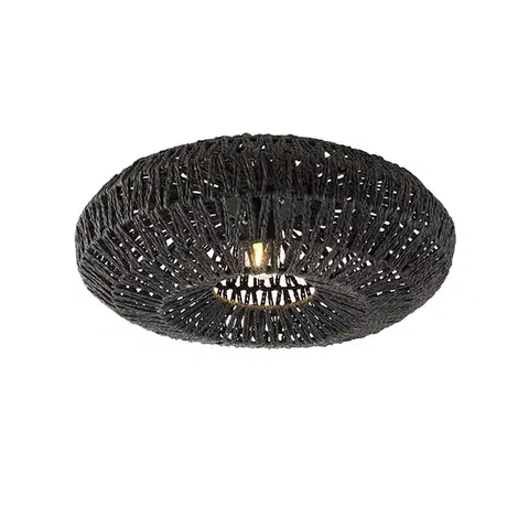 Stropné osvetlenie Retro stropné svietidlo čierne 50 cm - Lina