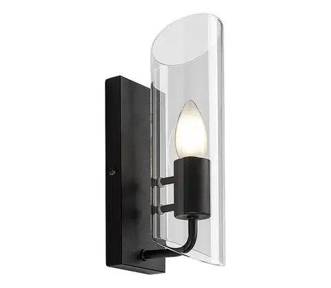 Svietidlá Rabalux 75027 - Kúpeľňové nástenné svietidlo TEODORO 1xE14/12W/230V IP44 čierna 75027