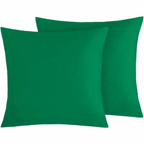 Obliečky Bellatex Bavlnené obliečky na vankúš, tmavozelené,45 × 45 cm, 2 ks, 45 x 45 cm