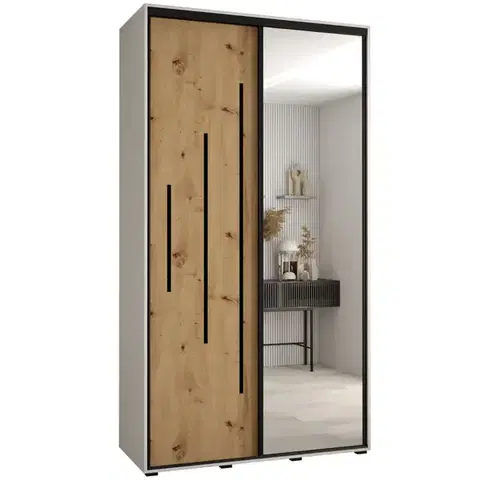 Šatníkové skrine Skriňa 45 Canaris 13 140 biela/artisan/čierna