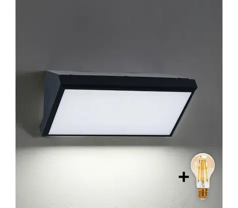 Svietidlá Brilagi-LED vonkajšie stmievateľné nástenné svietidlo TRIANGLE 1xE27/6W/230V 2700-6500K IP65 čierne BG1022+AI0599