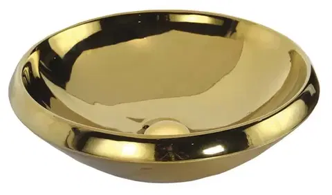 Sanitárna keramika SAPHO - MINIMAL umývadlo guľaté 45cm, na dosku, zlata (MN045.00010) MN045-AK00