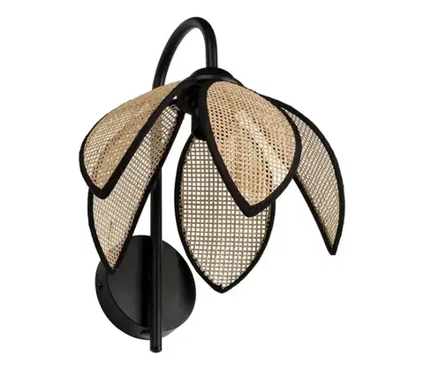 Svietidlá Osram - Nástenné svietidlo DECOR RATTAN 1xE27/15W/230V béžová/čierna 4058075847262