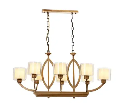 Svietidlá  Luster na reťazi LAHORE 8xE27/40W/230V bronzový 301AUR1314