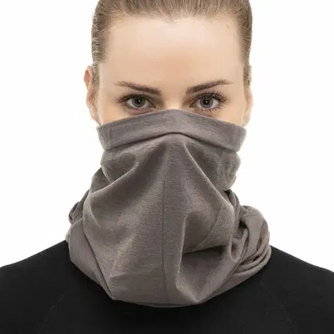 Šatky Multifunkčná šatka Brubeck Merino KM10360 Steel - S/M