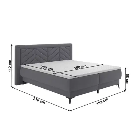 Boxspring Boxspringová postel LYANNA 1 Tempo Kondela