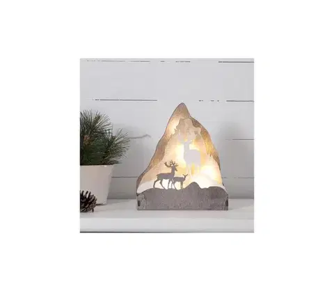 Vianočné dekorácie Eglo 410412 - LED Vianočná dekorácia FAUNA 10xLED/0,03W/2xAA 271-35