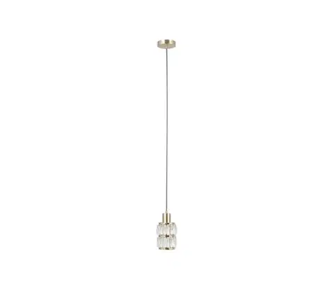 Svietidlá  PND-40668-1-HBR - Závesný luster ALMA na lanku 1xE27/40W/230V, zlatý PND-40668-1-HBR