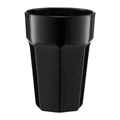 Poháre Kinekus Pohár na vodu 430ml, sklenený, čierny