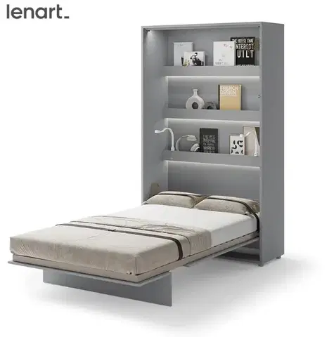 Postele Dig-net nábytok Sklápacia posteľ Lenart BED CONCEPT BC-02 sivá | 120 x 200 cm